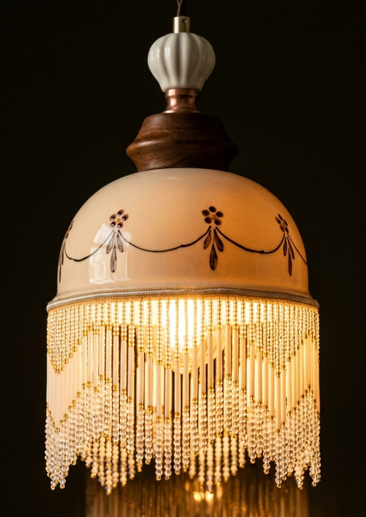 Suspension Dôme Céramique — Simple & Cristal