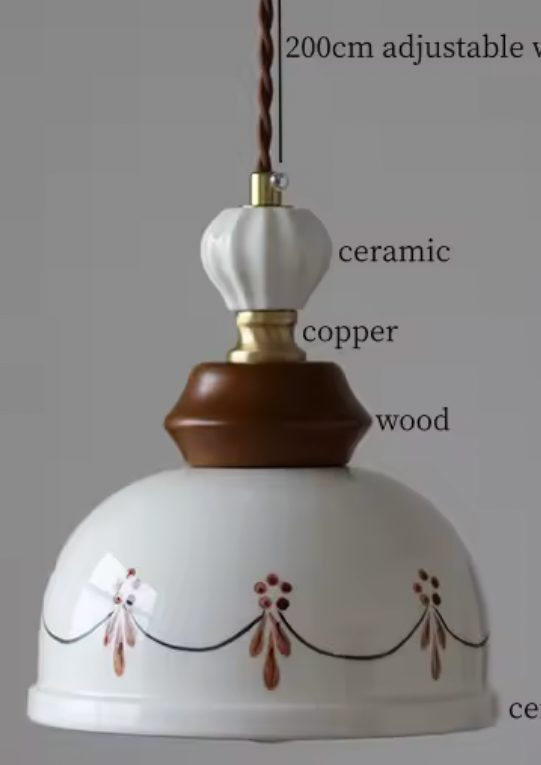 Suspension Dôme Céramique — Simple & Cristal